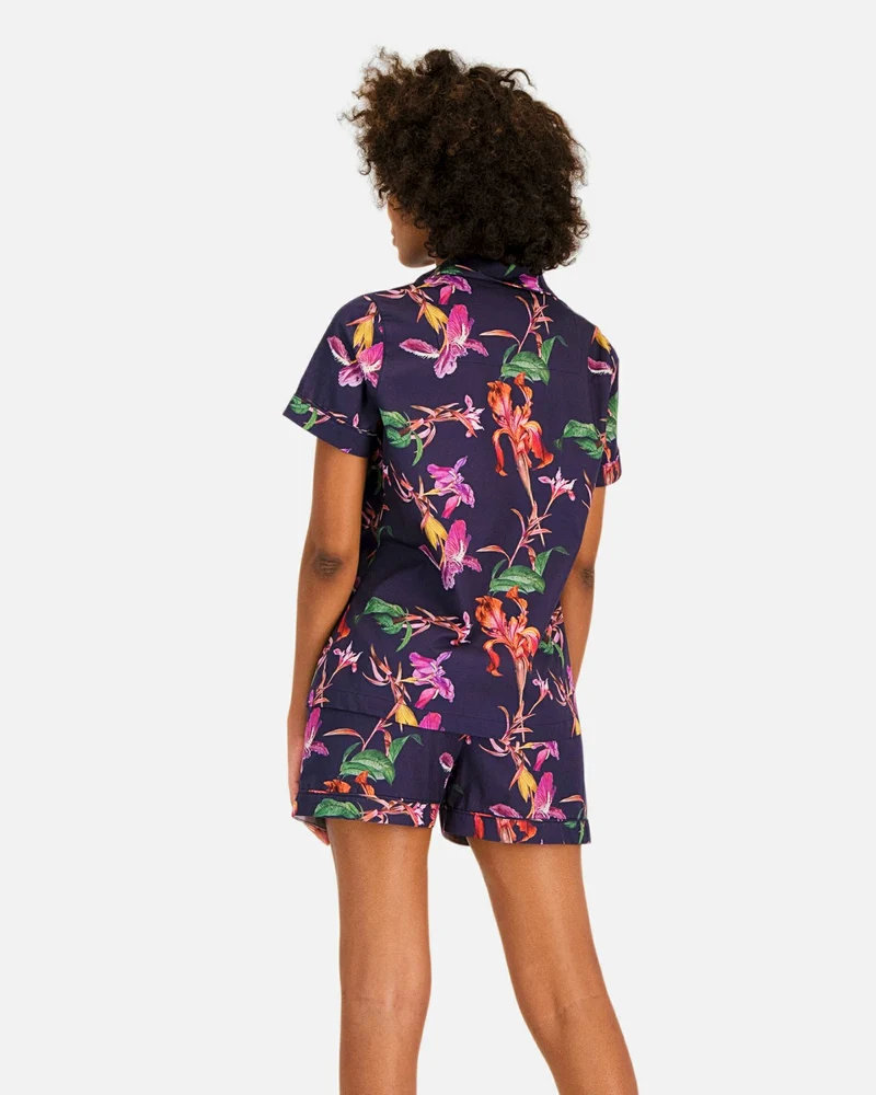 Women's short pyjamas set - Iris Navy
