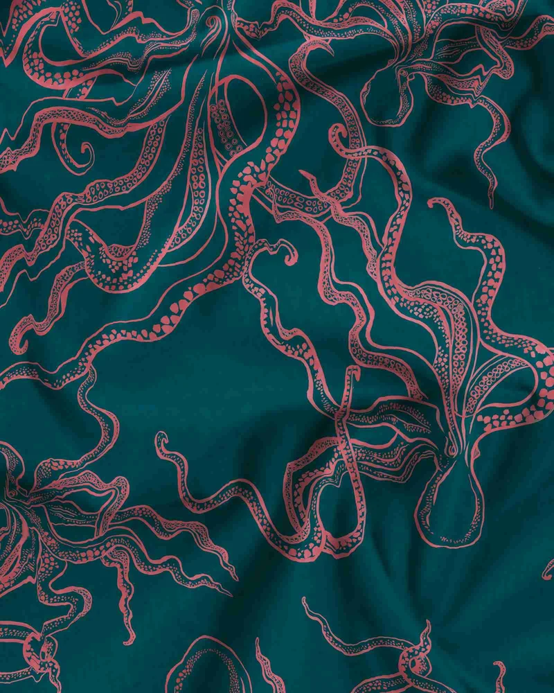 Women's Dressing Gown - Octopus Pink
