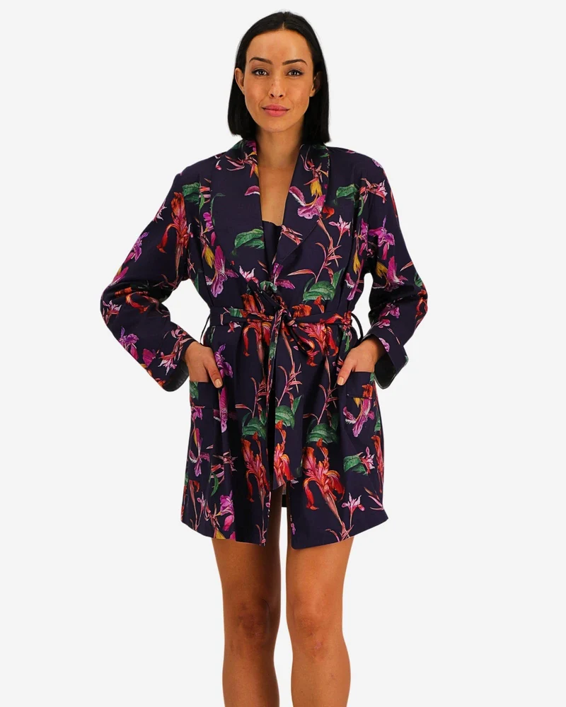 Women's dressing gown - Iris Navy