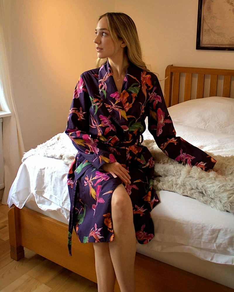 Women's dressing gown - Iris Navy