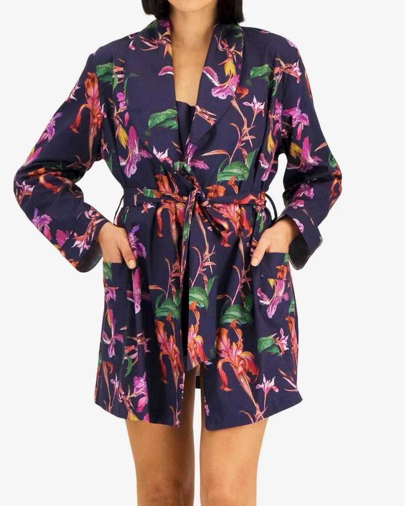 Women's dressing gown - Iris Navy