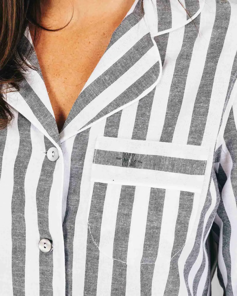 Women's Sleepshirt - Chambray Portofino Black