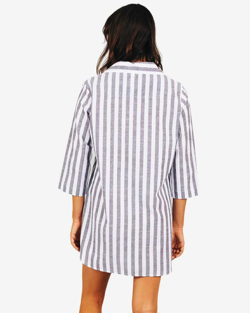 Women's Sleepshirt - Chambray Portofino Black