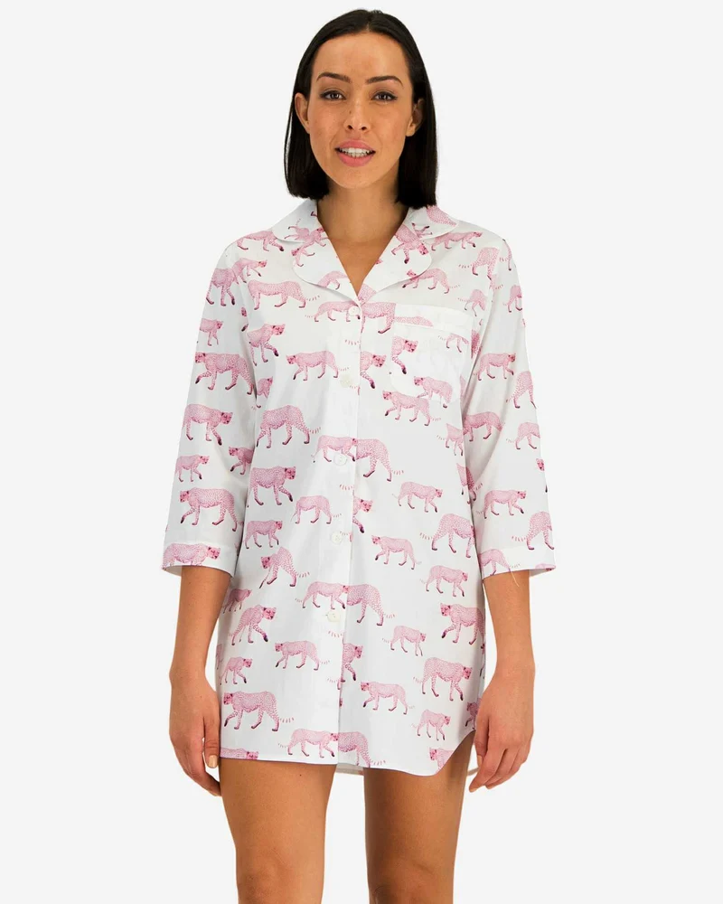 Women's Sleepshirt - Pink Cheetah