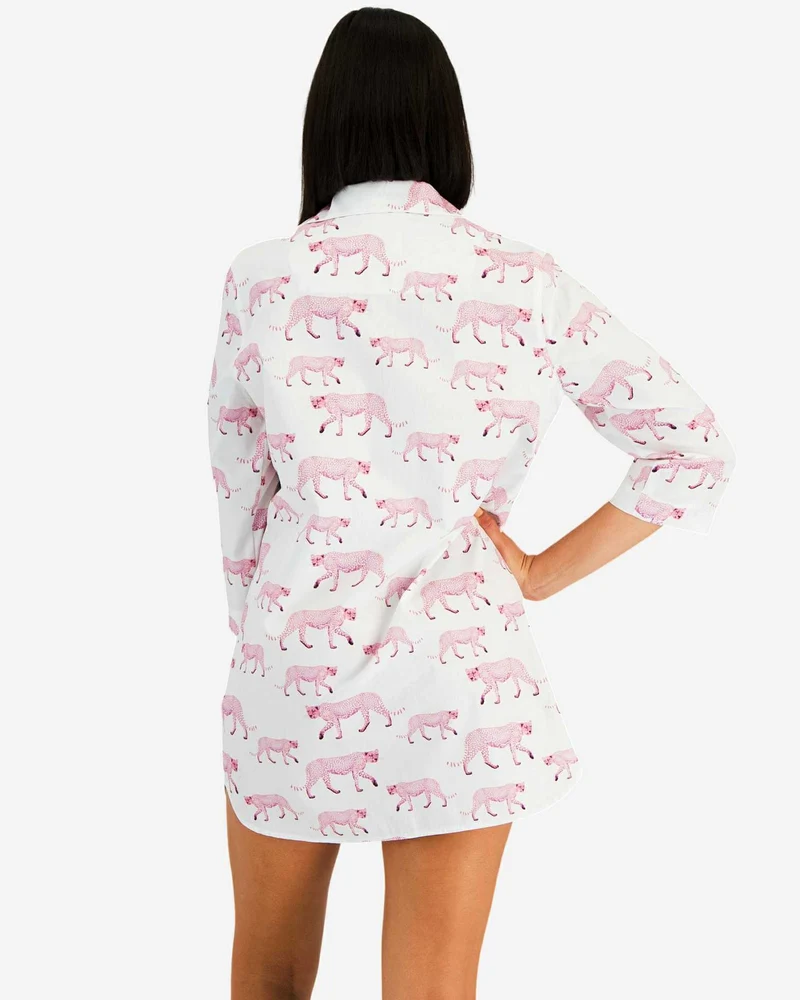 Women's Sleepshirt - Pink Cheetah