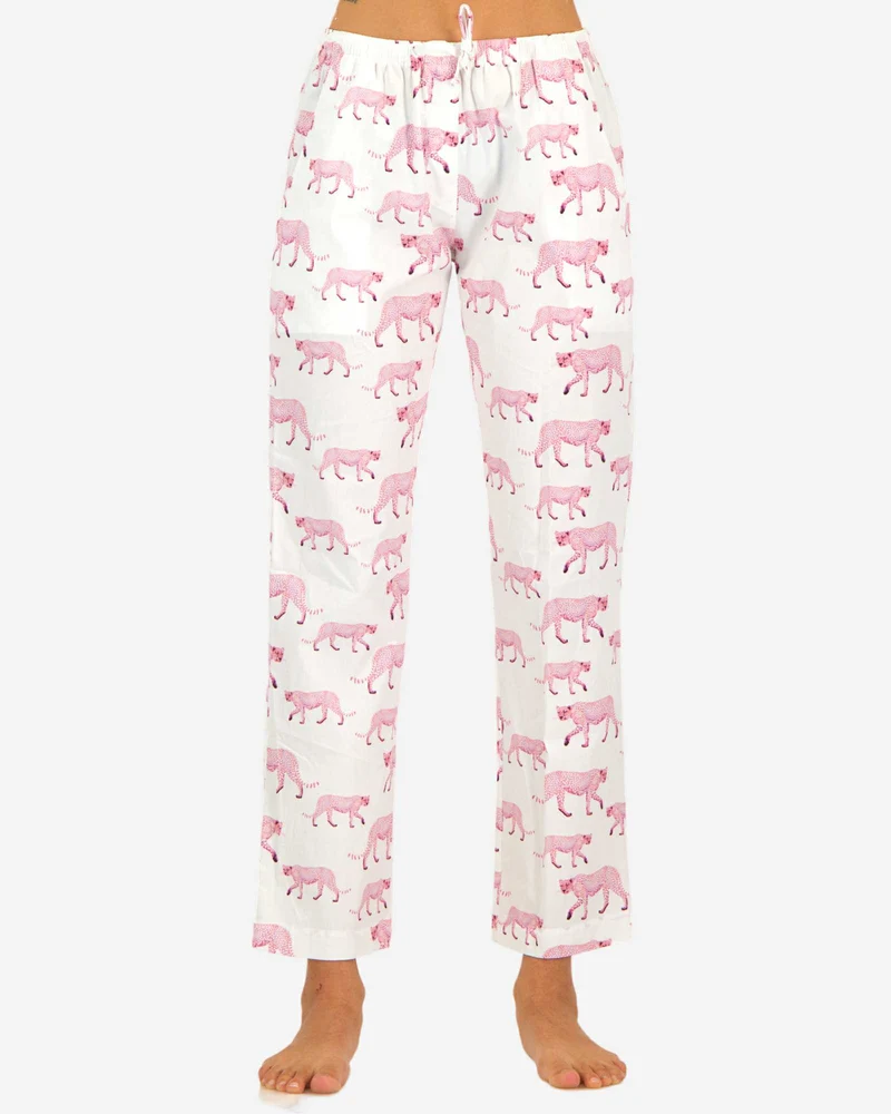 Women's Lounge Pants – Pink Cheetah