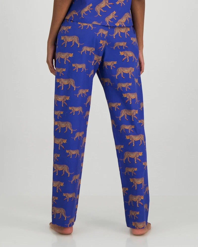 Women's Lounge Pants – Blue Cheetah