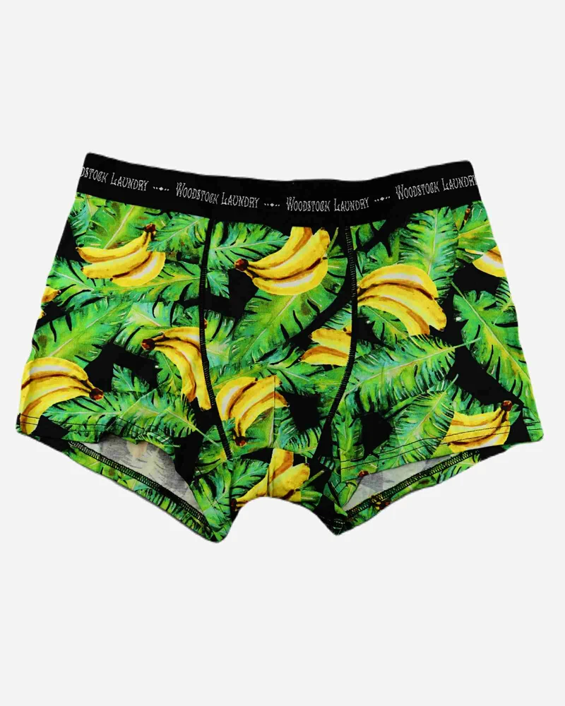 Men's Boxer Briefs - Bananas on Leaves
