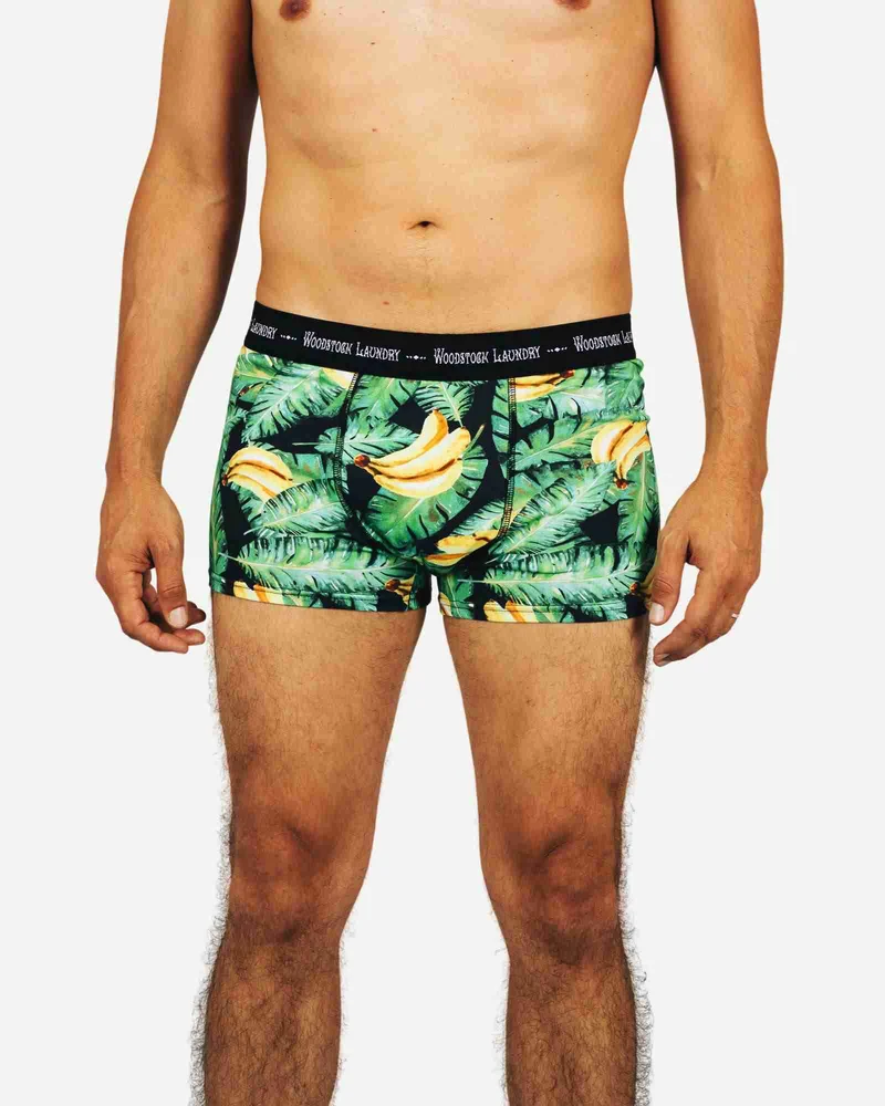 Men's Boxer Briefs - Bananas on Leaves
