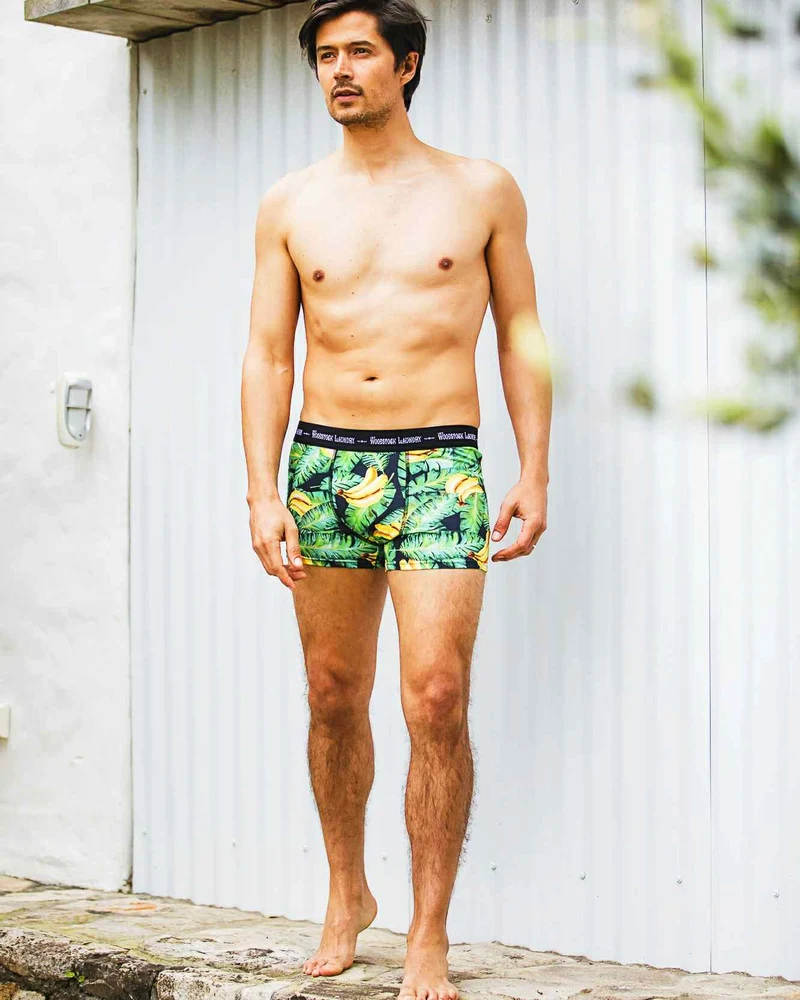 Men's Boxer Briefs - Bananas on Leaves