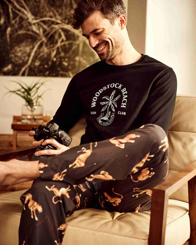 Men's LS T-Shirt - Logo On Black