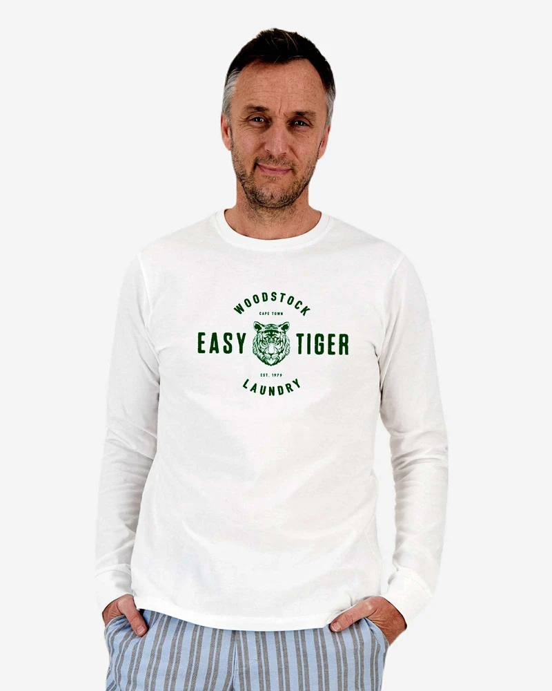 Men's Long Sleeve T-Shirt - Easy Tiger Green