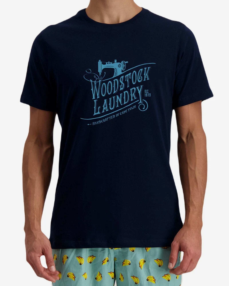 Men's T-shirt - Logo Blue On Navy