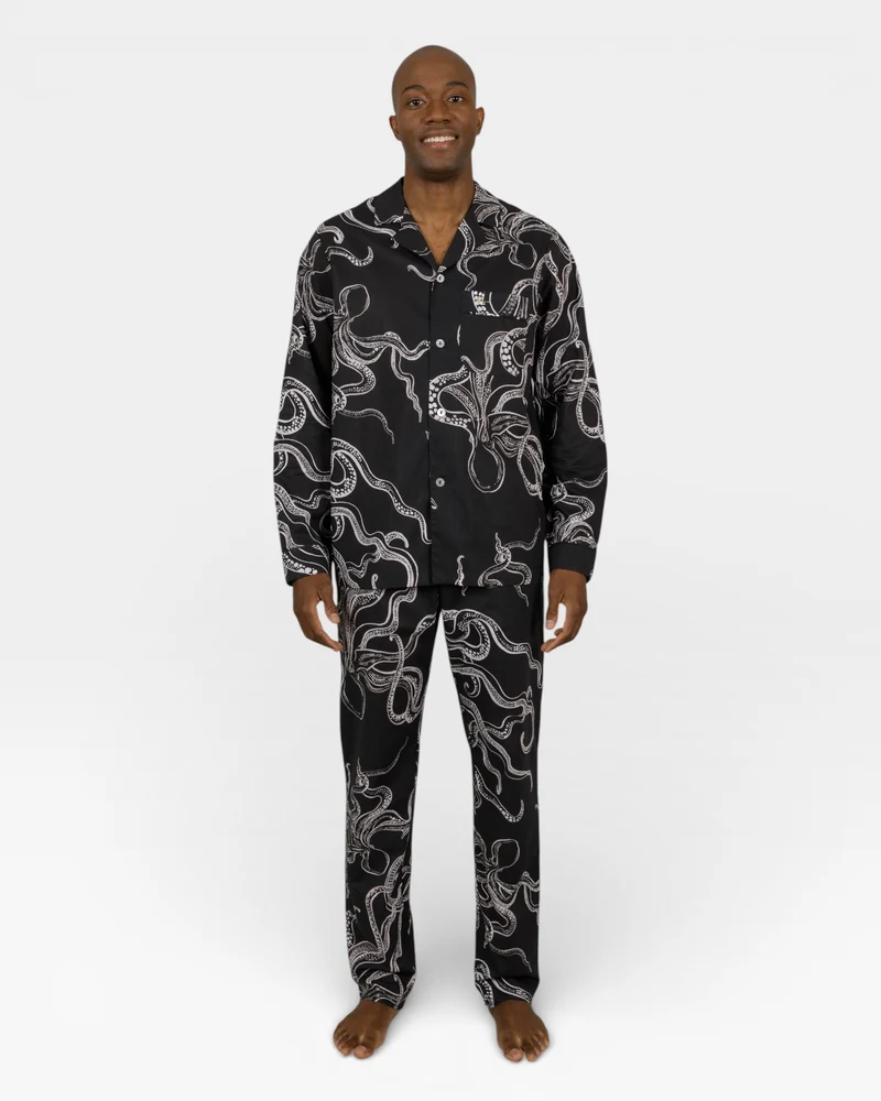 Men's Pyjamas – Octopus Black