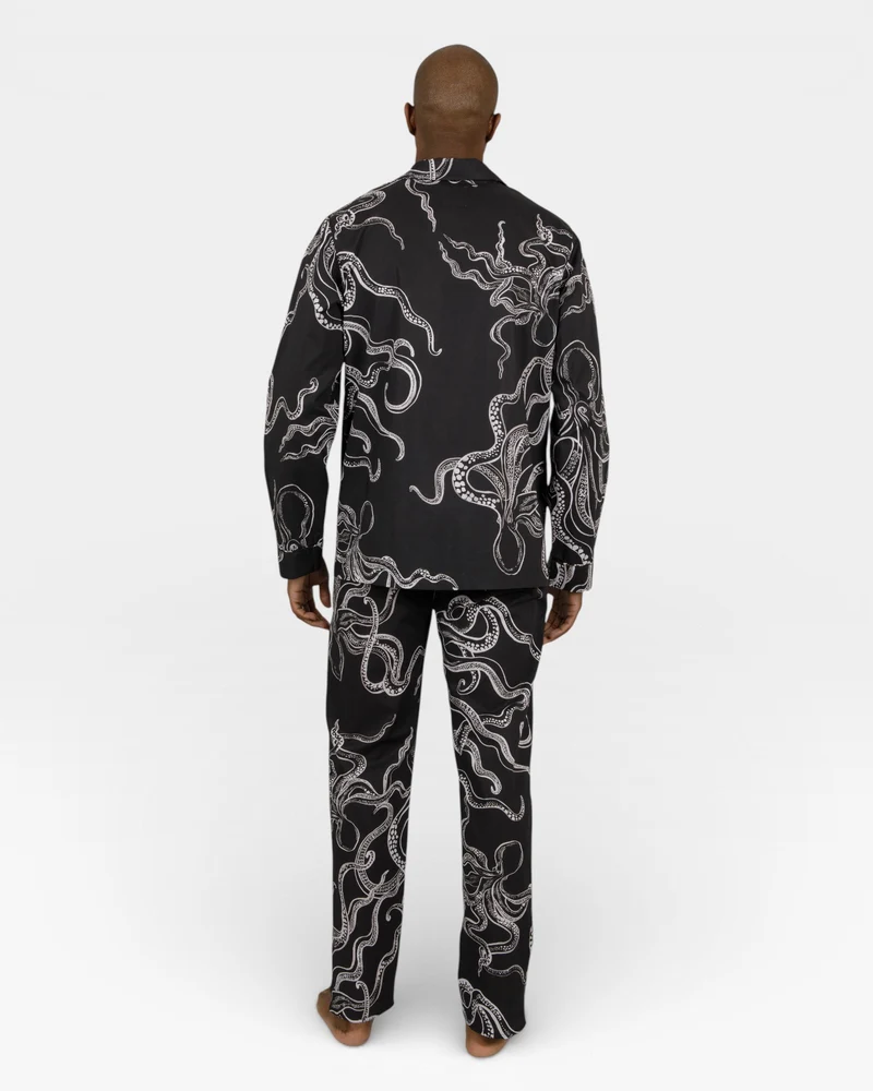 Men's Pyjamas – Octopus Black