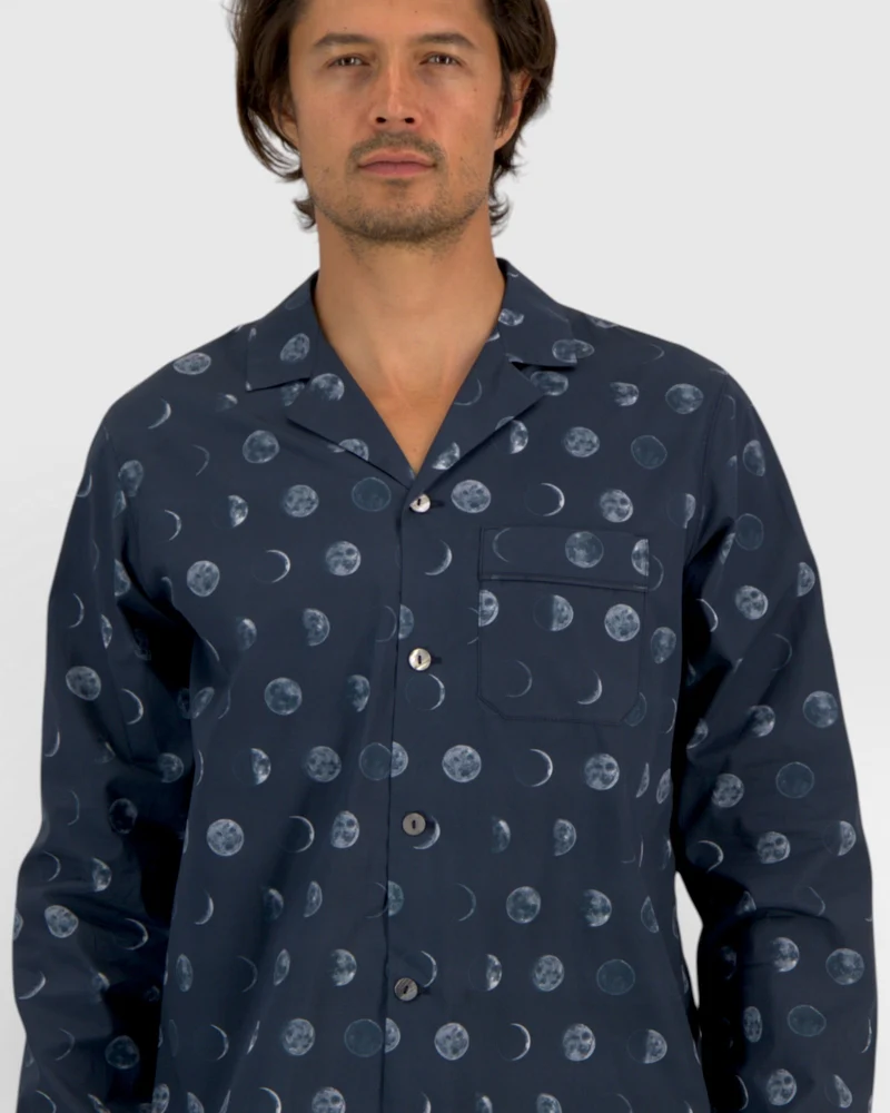 Men's pyjamas – Moons in Deep Blue