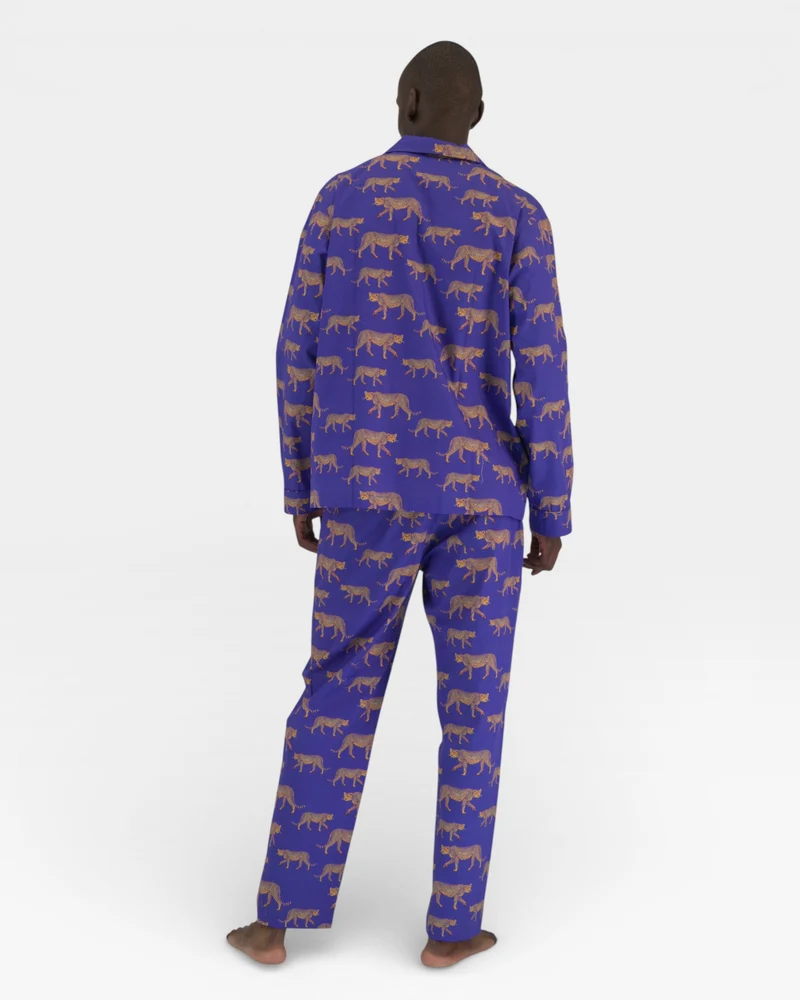 Men's Pyjamas – Blue Cheetah