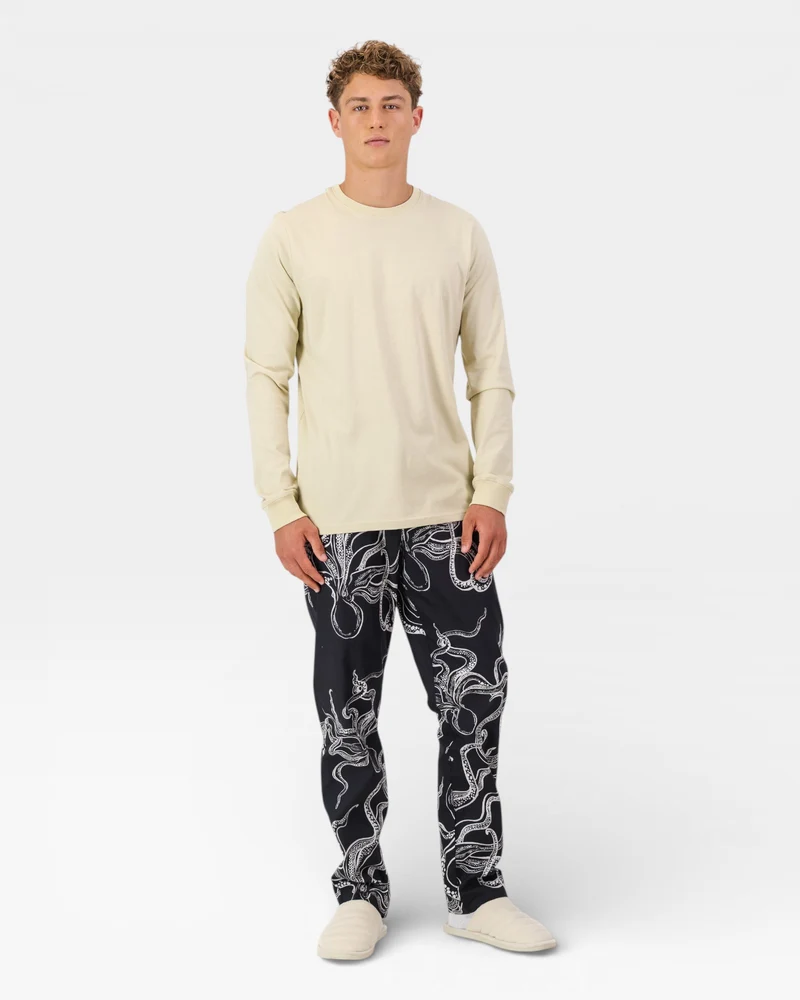Men's Lounge Pants – Octopus Black