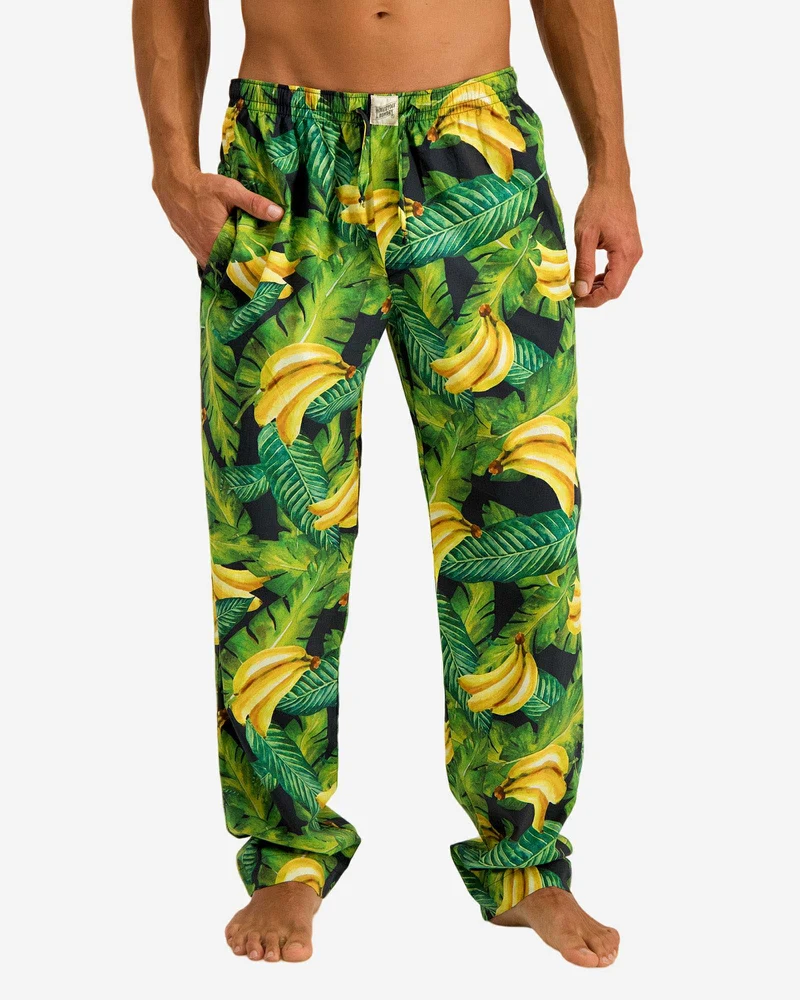 Men's Lounge Pants - Bananas on Leaves
