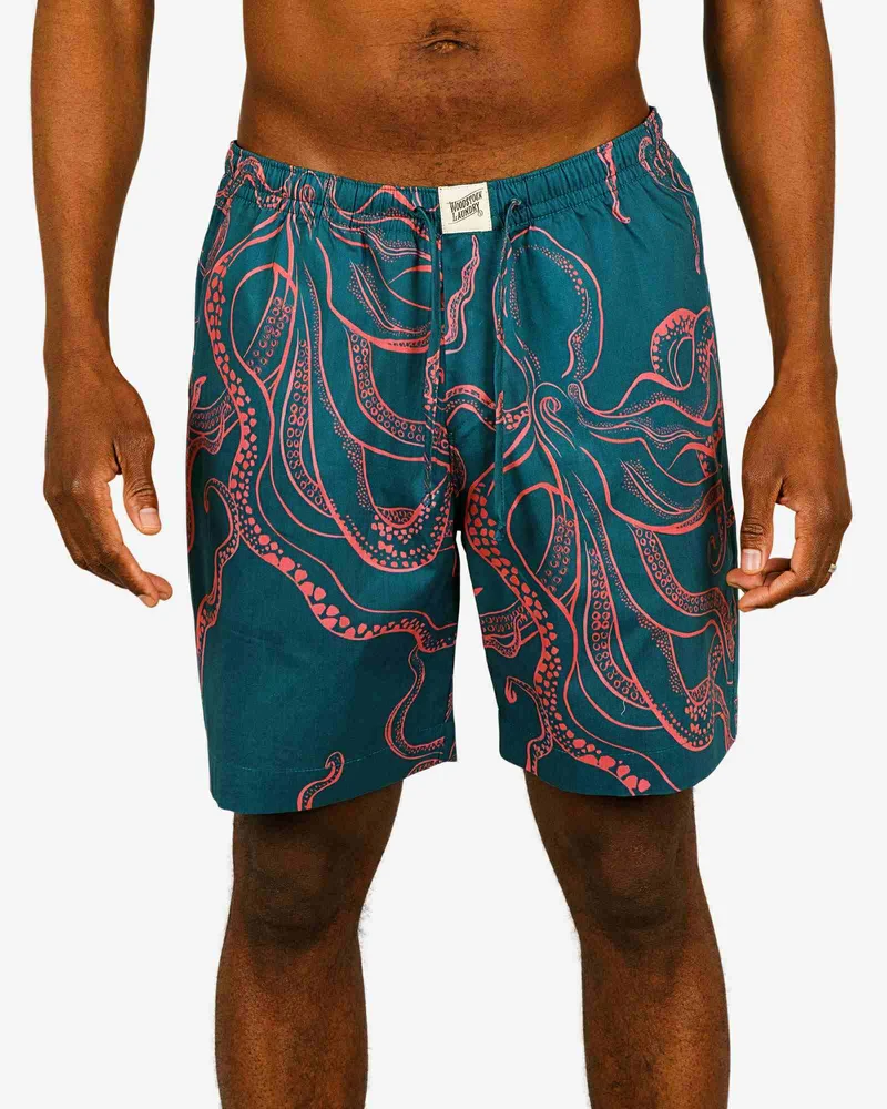 Men's Lounge Shorts – Octopus Pink