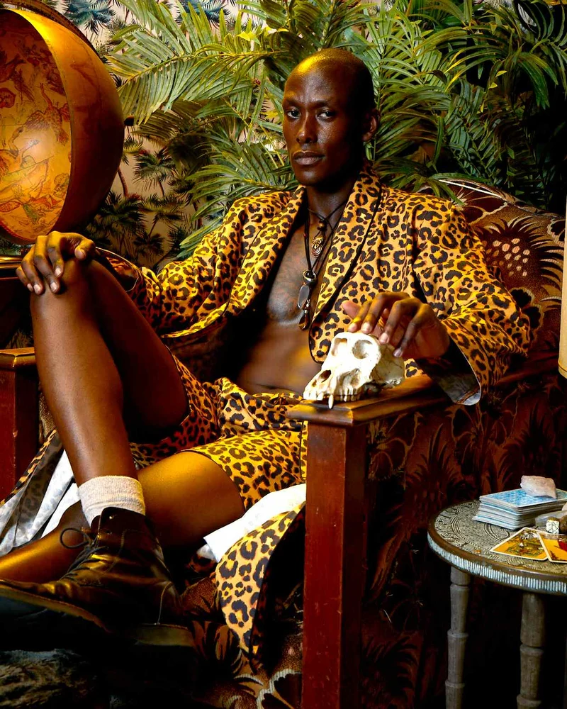 Men's Lounge Shorts - Leopard Skin