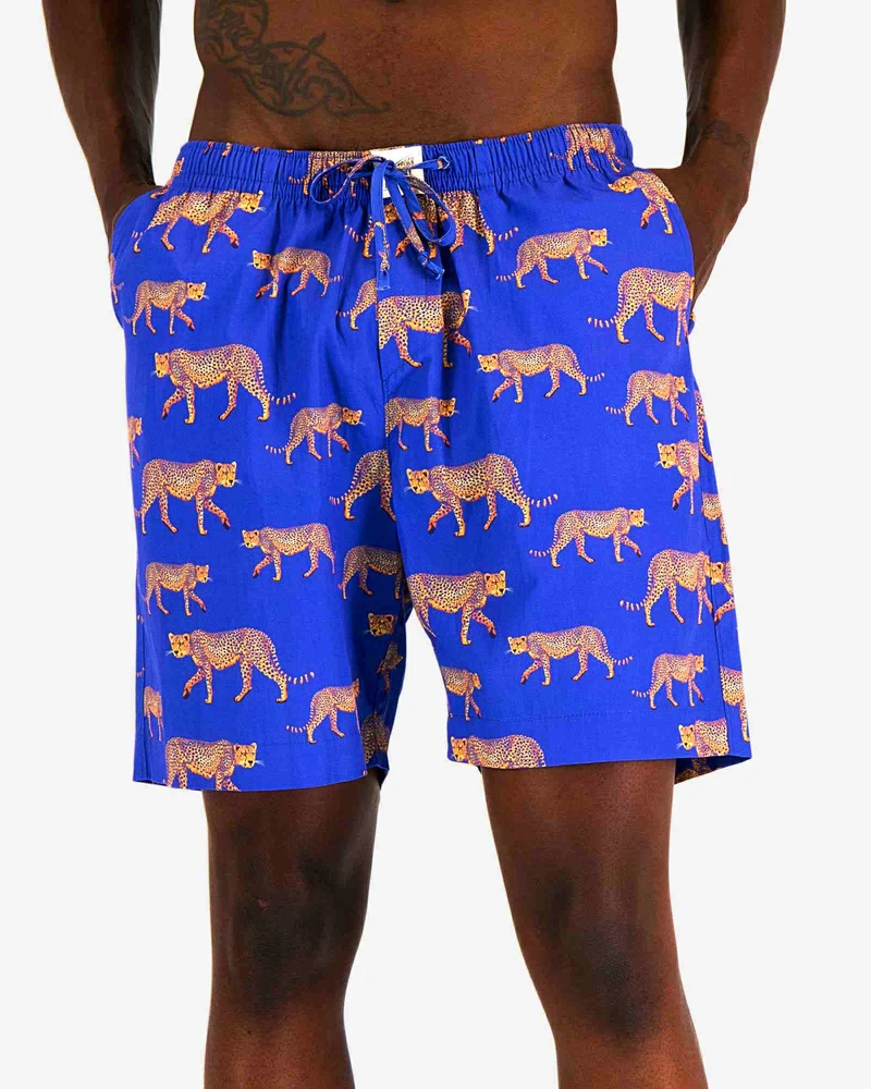 Men's Lounge Shorts – Blue Cheetah