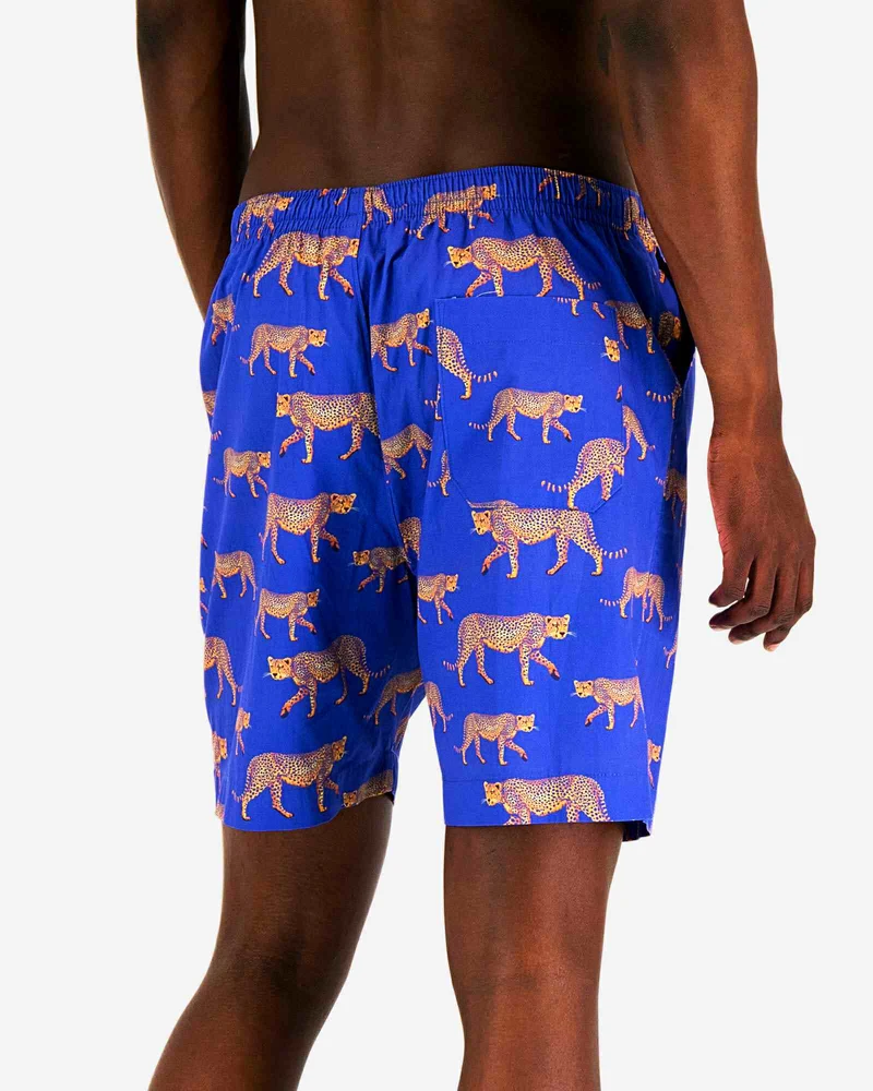 Men's Lounge Shorts – Blue Cheetah