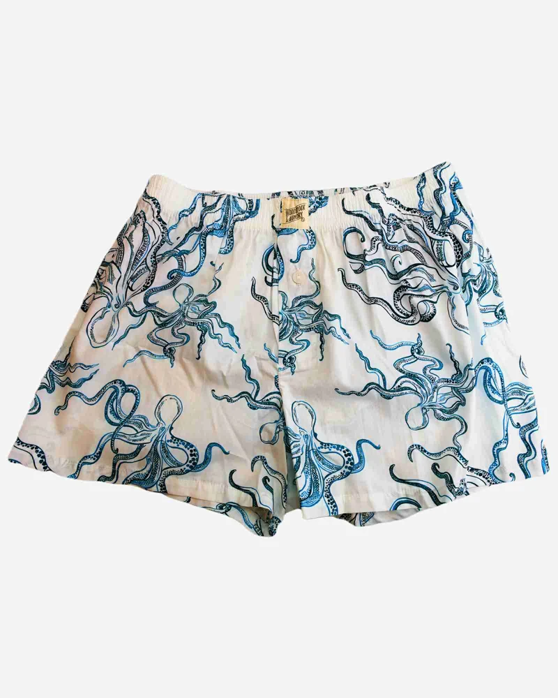 Men's Boxer Shorts - Octopus Indigo