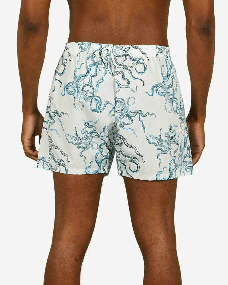 Men's Boxer Shorts - Octopus Indigo