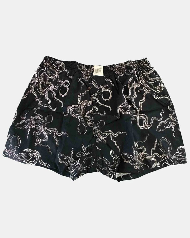 Men's Boxer Shorts - Octopus Black