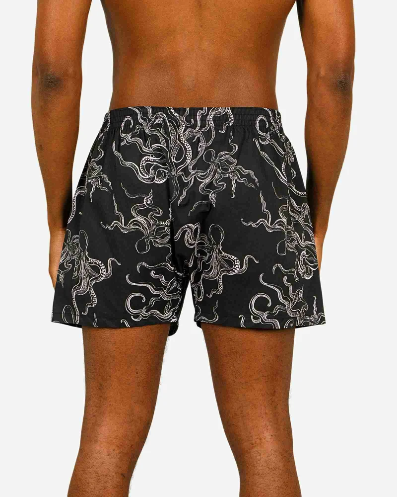 Men's Boxer Shorts - Octopus Black