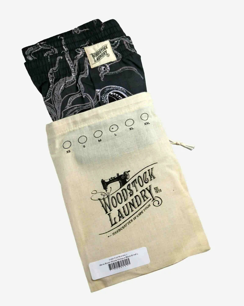 Men's Boxer Shorts - Octopus Black