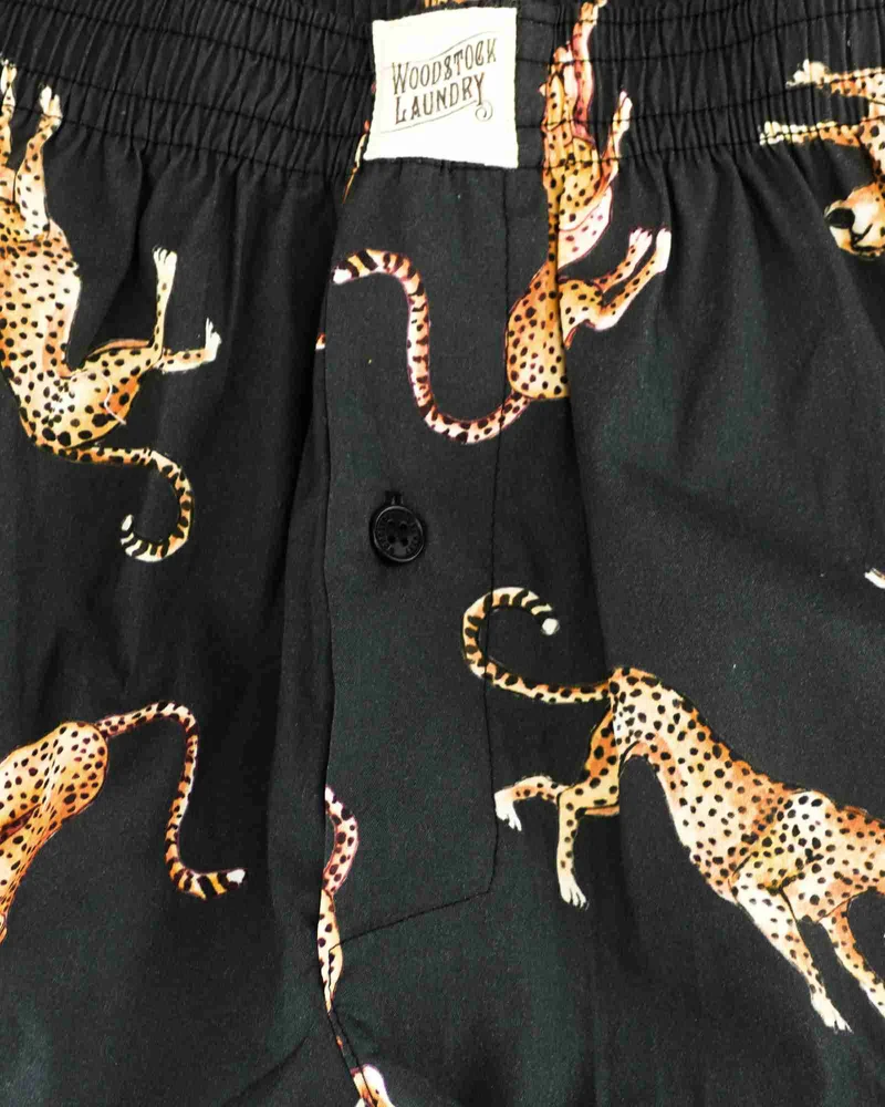 Men's Boxer Shorts - Jumping Cheetah