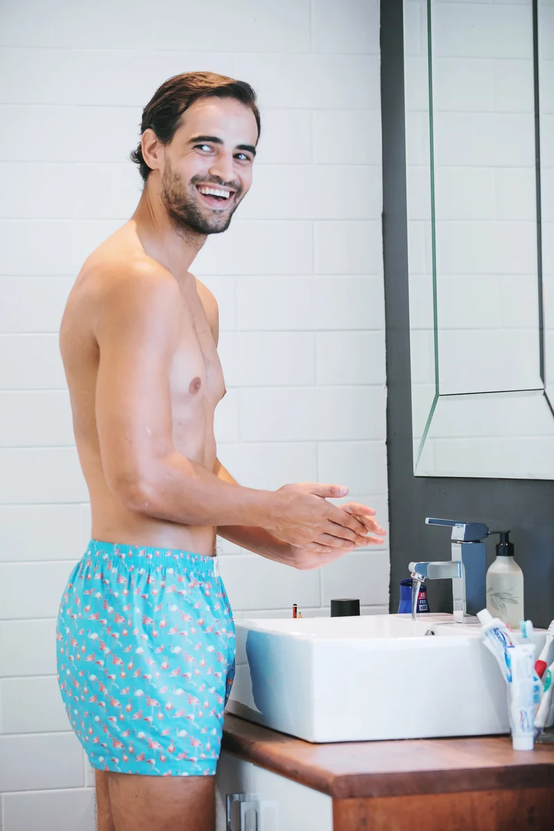 Men's Boxer Shorts – Flamingo Blue