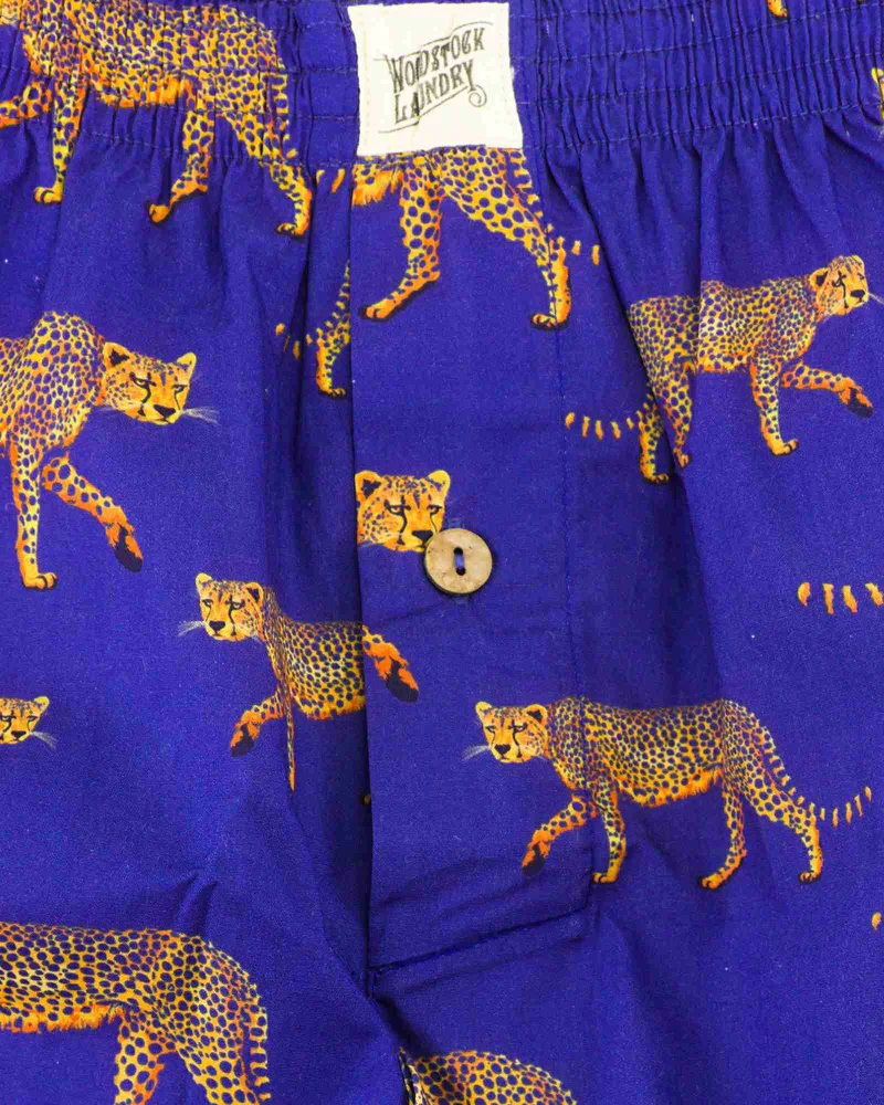 Men's Boxer Shorts – Blue Cheetah