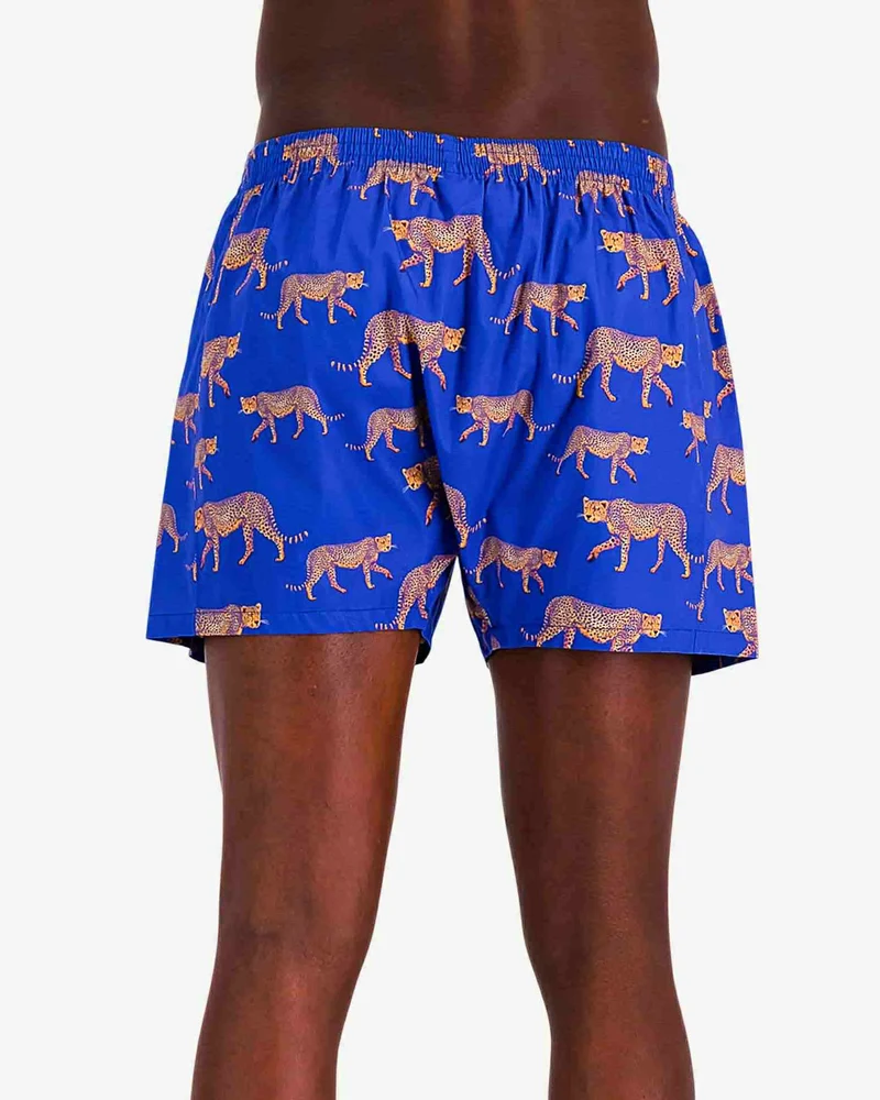Men's Boxer Shorts – Blue Cheetah