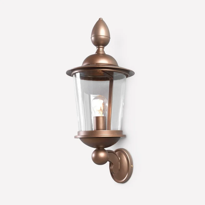 Casa Padrino Luxus Außen Laterne Bronze Ø 24.5 x H. 59 cm - Handgefertigte Laterne aus Schmiedeeisen - Luxus Kollektion - Edel & Prunkvoll
