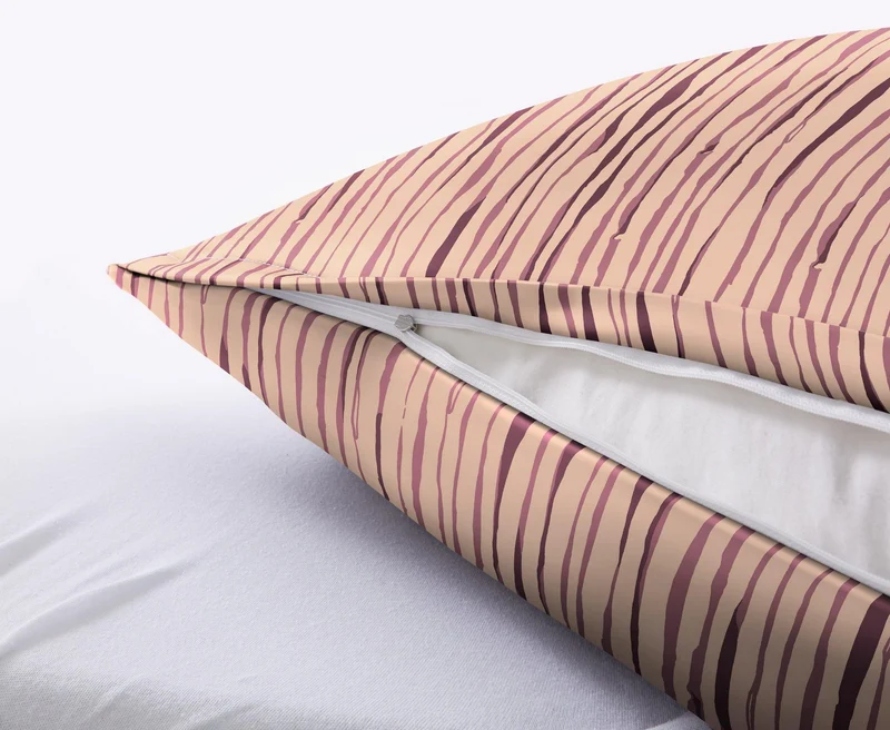 Bettwäsche Satin MINO Pastellrose 155 x 220 cm und 80 x 80 cm