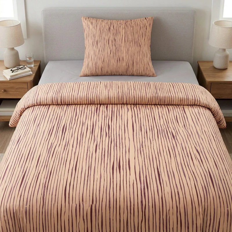 Bettwäsche Satin MINO Pastellrose 135 x 200 cm und 80 x 80 cm