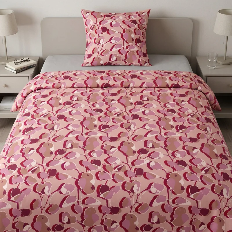 Bettwäsche Satin CATALONIA Rot 135 x 200 cm und 80 x 80 cm