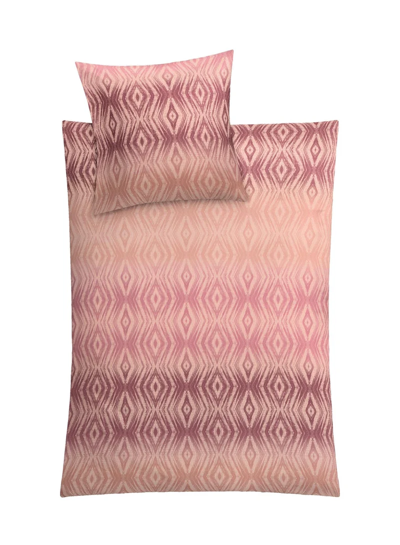 Bettwäsche Satin TEBAS Pastellrose 135 x 200 cm und 80 x 80 cm