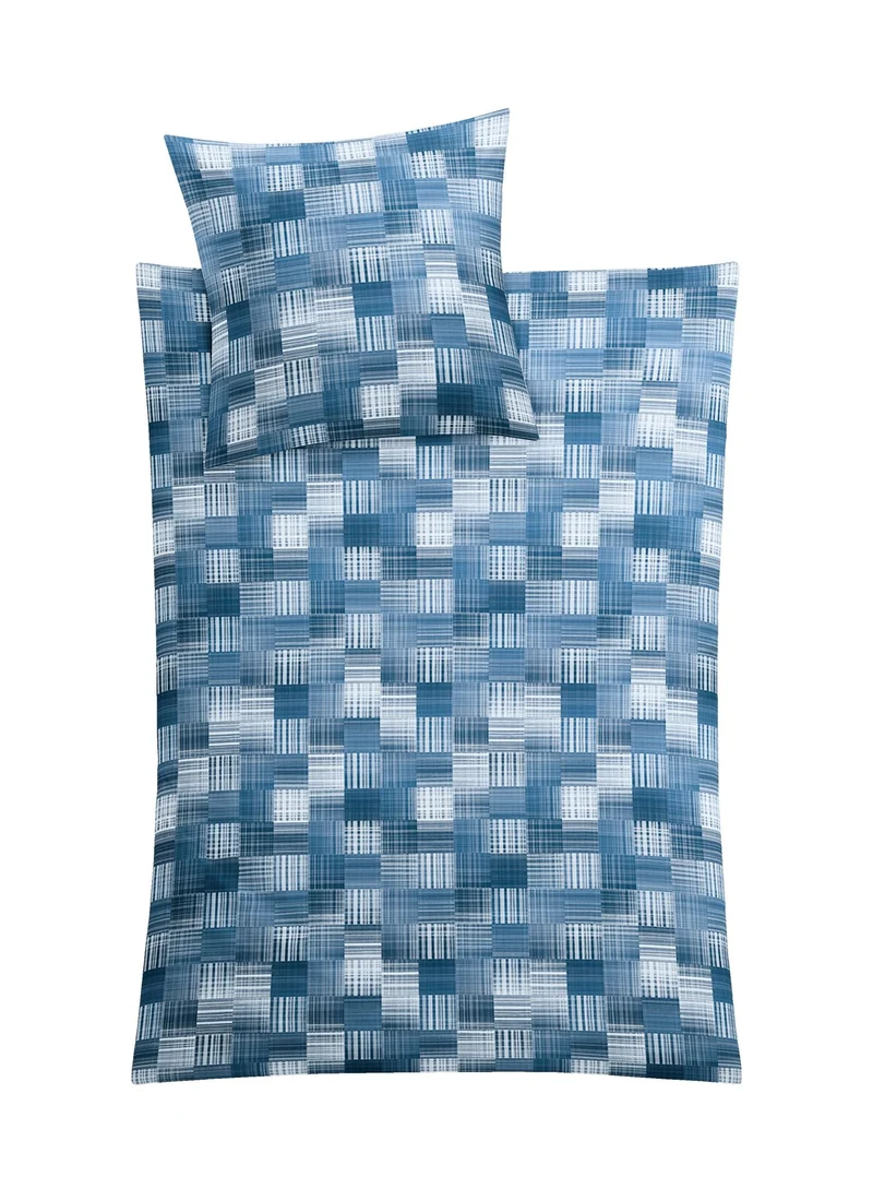 Bettwäsche Satin DANY Indigo 135 x 200 cm und 80 x 80 cm