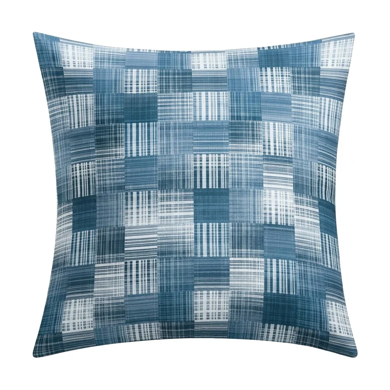 Bettwäsche Satin DANY Indigo 135 x 200 cm und 80 x 80 cm