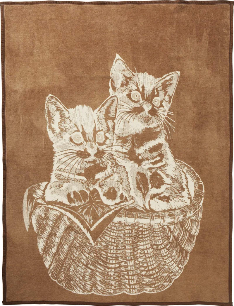 Biederlack Decke Katzen 150x200cm