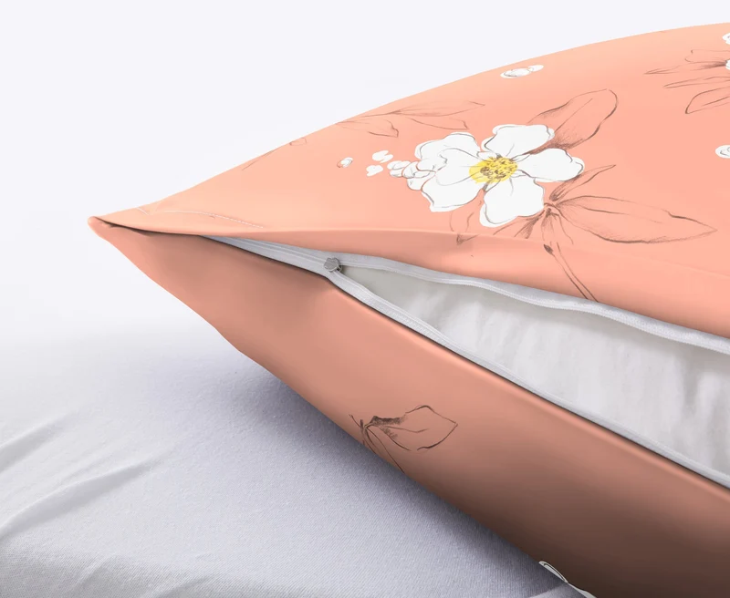Bettwäsche Satin SIENNA Terracotta 135 x 200 cm und 80 x 80 cm