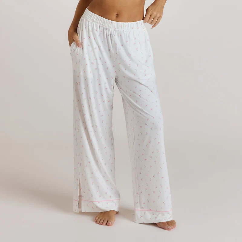 Modal Pyjamahose - Florales Muster