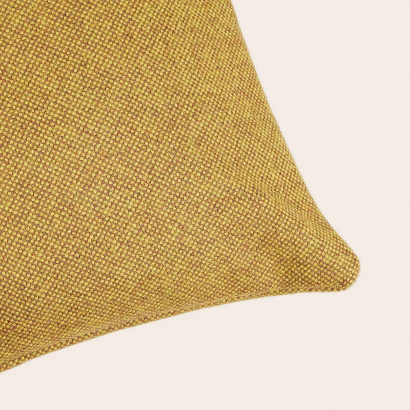 Housse de coussin NERIO chiné grain de moutarde