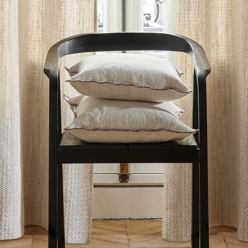 Housse de coussin GHABY naturel et bourdon en dégradé