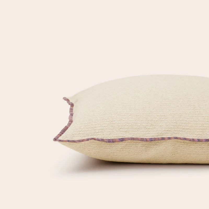 Housse de coussin GHABY naturel et bourdon en dégradé