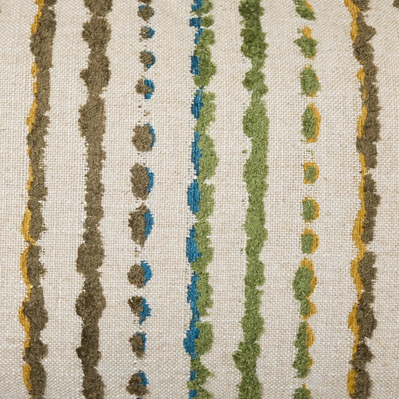 Housse de coussin YAROL naturel et vert bleuté